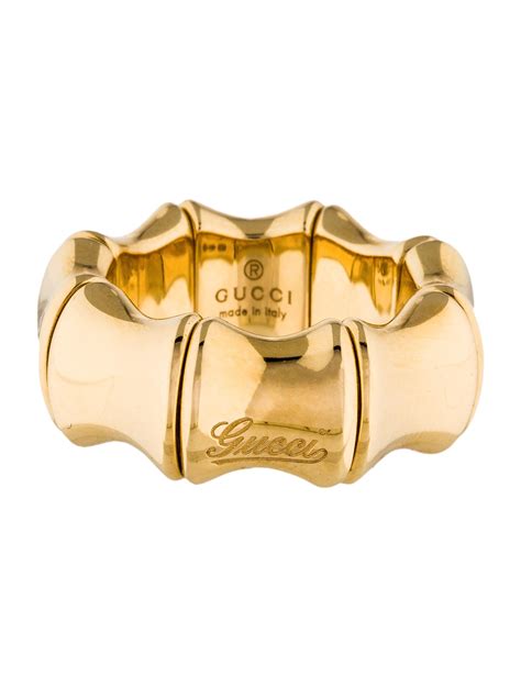 gucci bamboo spring ring|GUCCI 18K White Gold Bamboo Spring Ring 50 5.5.